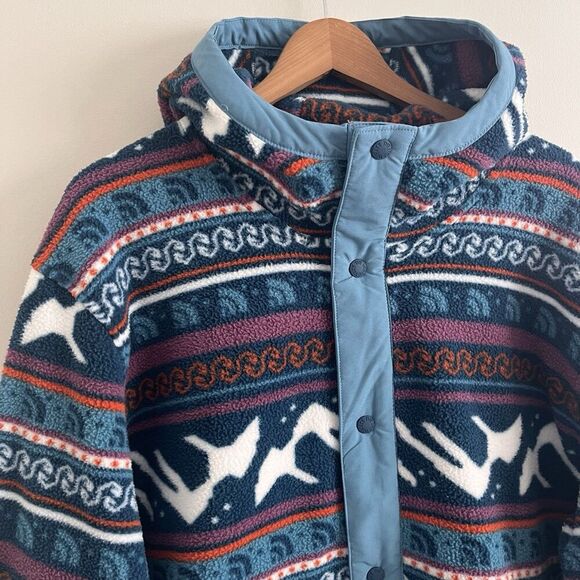 North Face Carbondale Fleece Hoodie XXL Half Snap Aztec Hippie Gorpcore Jacket - Picture 8 of 14